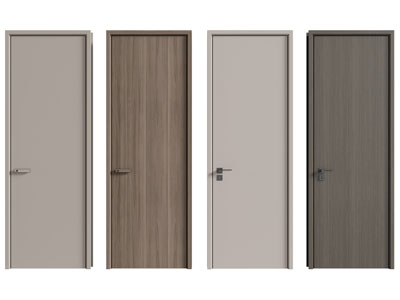 现代单扇实木平开门