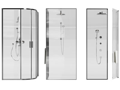 现代玻璃淋浴房3d模型 现代玻璃淋浴房