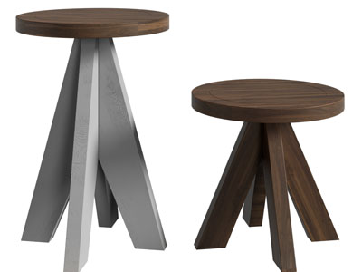 现代圆形木凳子