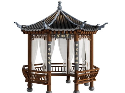 中式八角实木亭子