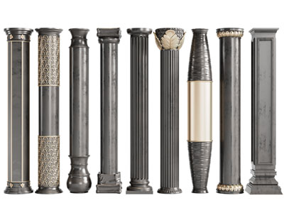 现代风格装饰柱子3d模型 现代风格装饰柱子