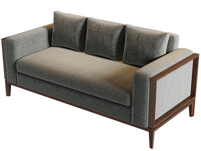 现代布艺多人沙发