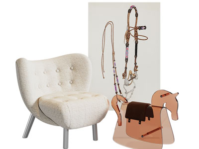 现代休闲椅子、木马凳子