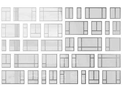 现代金属边框的平开窗