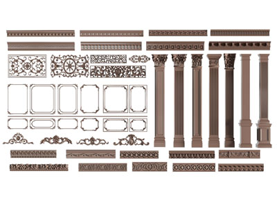 欧式雕花、石膏线、罗马柱子、角线