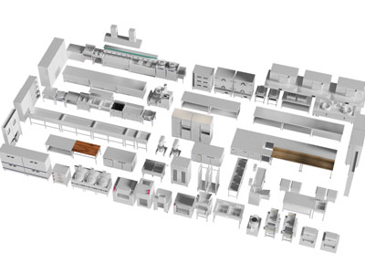 现代餐厅后厨设备