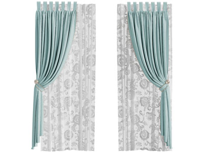 简欧布艺窗帘窗纱