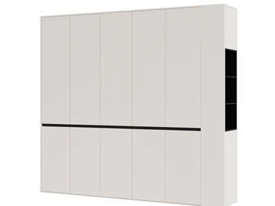 现代白色衣柜3d模型 现代白色衣柜