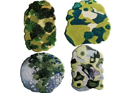 现代不规则圆形地毯3d模型 现代不规则圆形地毯