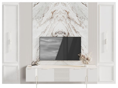 现代轻奢电视背景墙3d模型 现代轻奢电视背景墙