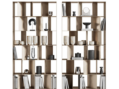 现代开放式装饰柜