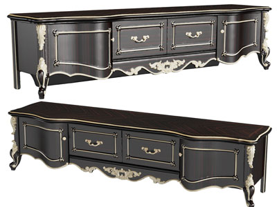 欧式雕花装饰的电视柜