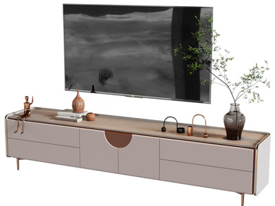 现代电视柜、电视机