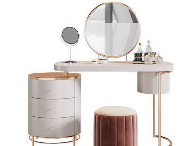现代轻奢化妆、梳妆台