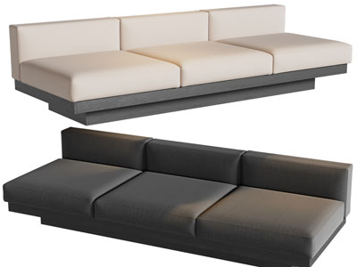 现代无扶手的多人沙发