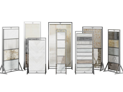 现代瓷砖建材展示架、货架3d模型 现代瓷砖建材展示架、货架