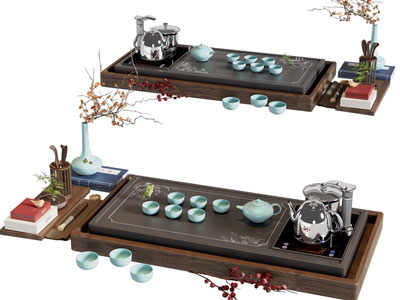 新中式茶盘、茶具杯子