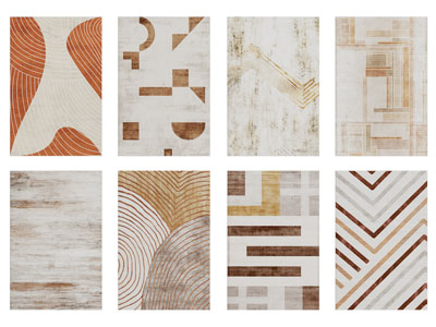 现代长方形地毯3d模型 现代长方形地毯