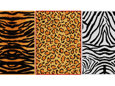 现代动物纹理的长方形地毯3d模型 现代动物纹理的长方形地毯
