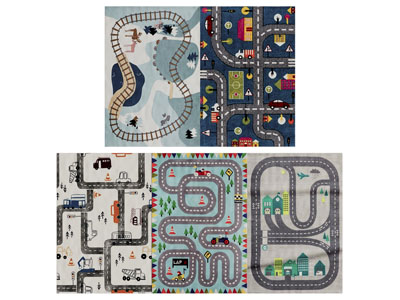 现代儿童卡通图案长方形地毯3d模型 现代儿童卡通图案长方形地毯