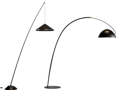 现代黑色落地灯