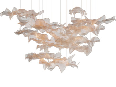 现代飘带造的吊灯