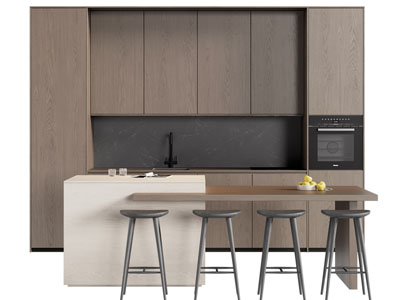 现代橱柜、吧台吧凳