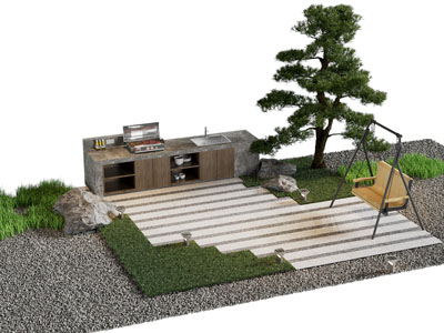 新中式庭院景观园艺小品