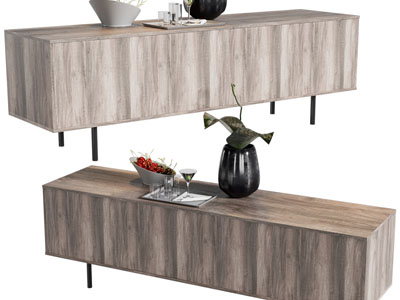 现代电视柜、摆件组合