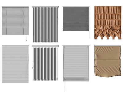 现代百叶窗帘、拉帘、罗马帘