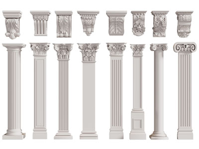 欧式罗马柱子、柱托3d模型 欧式罗马柱子、柱托
