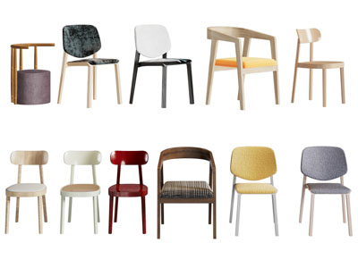 现代实木休闲椅子