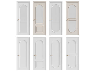 现代轻奢装饰玻璃的平开门