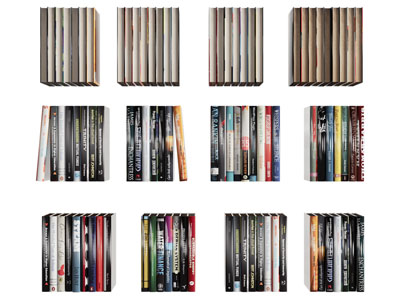 现代排列整齐的书籍