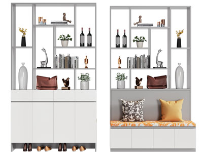 现代玄关装饰鞋柜、隔断