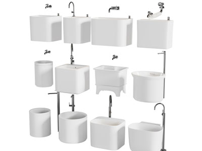 现代方形、圆形拖把池