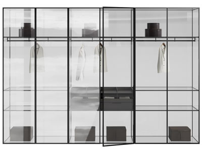 现代透明衣柜3d模型 现代透明衣柜