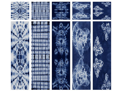 现代蜡染、扎染布料