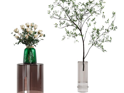 现代花瓶花卉