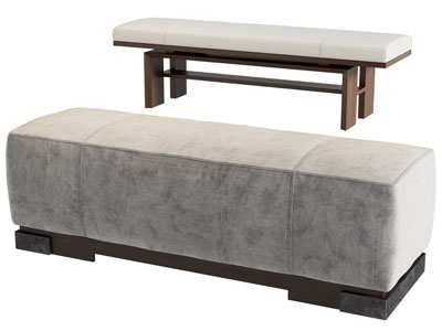 现代长方形沙发凳