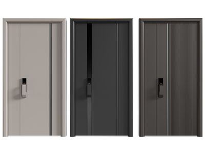 现代子母入户平开门