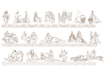 中式人物墙饰挂件