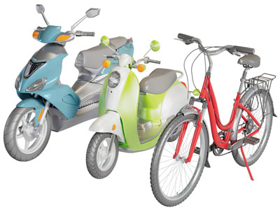 现代电动摩托车、自行车
