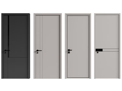 现代单扇平开门