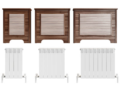 现代暖气管、暖气片挡板3d模型 现代暖气管、暖气片挡板