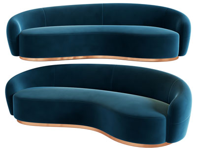 现代轻奢多人沙发