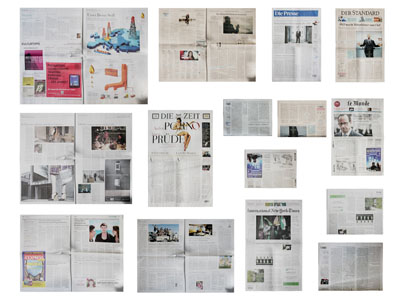 现代翻开的报纸