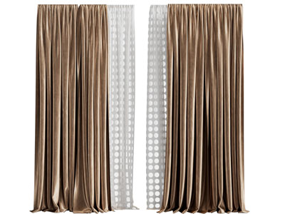 现代布艺窗帘窗纱