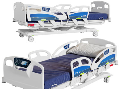 现代医院可升降病床3d模型 现代医院可升降病床