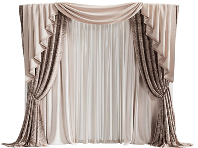 欧式布艺窗帘窗纱